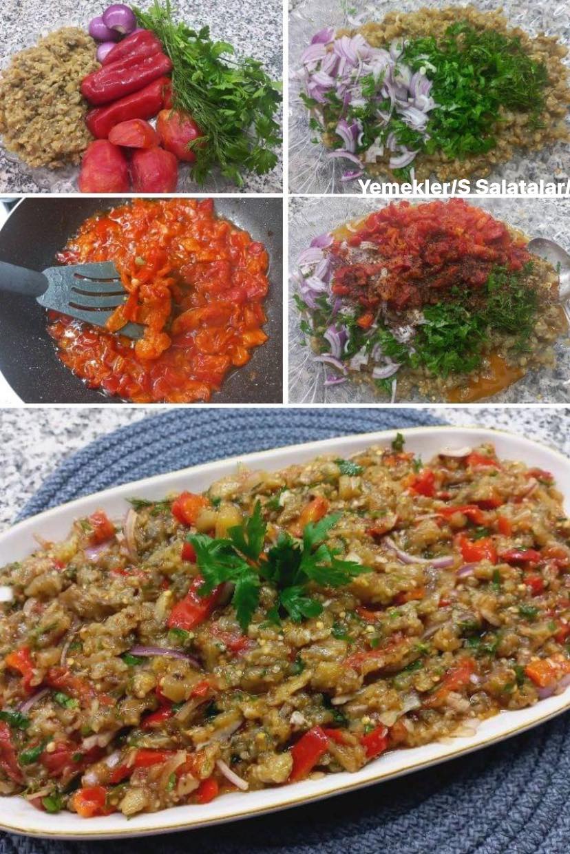 Nefis Közlenmiş Patlıcan Salatası - 1