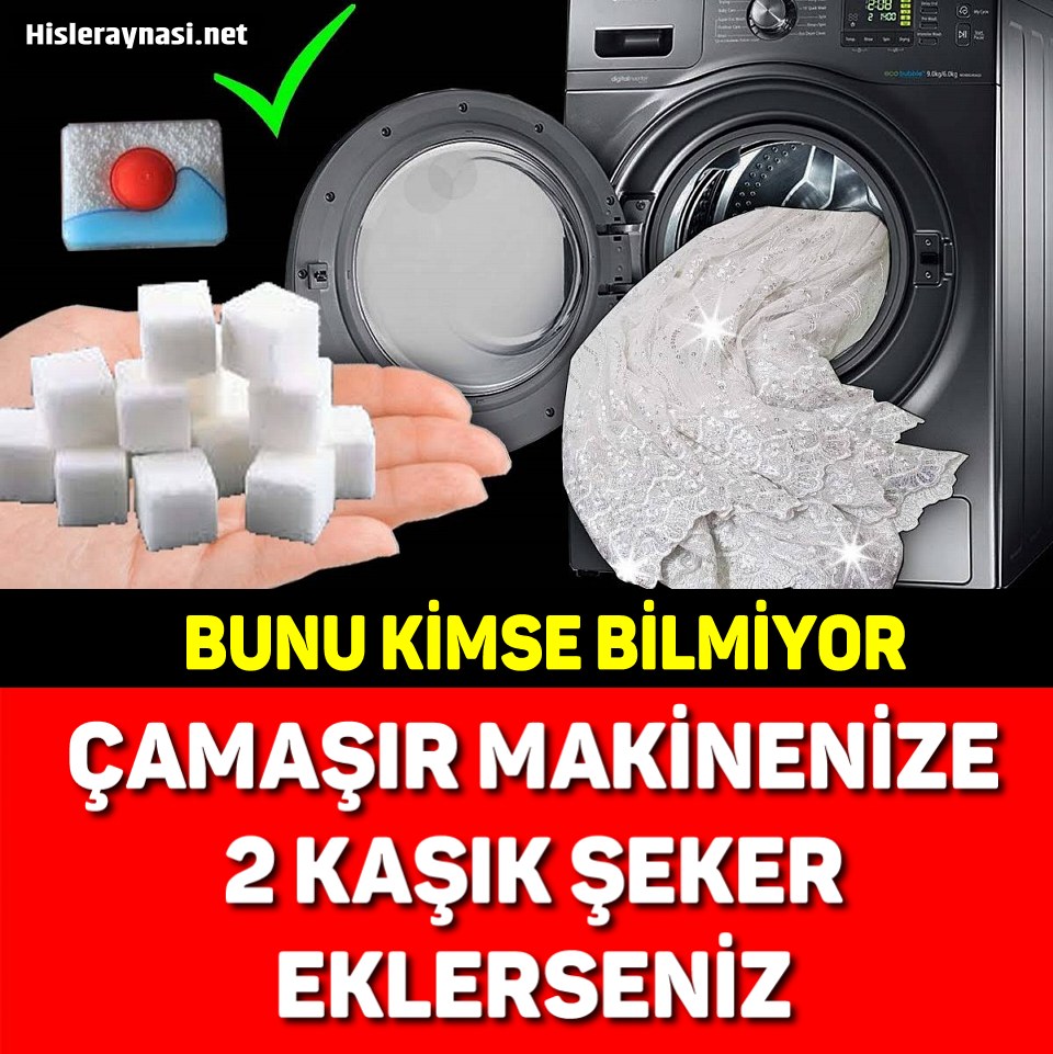 ÇAMAŞIR MAKİNESİNE 2 KAŞIK ŞEKER EKLERSENİZ - 1