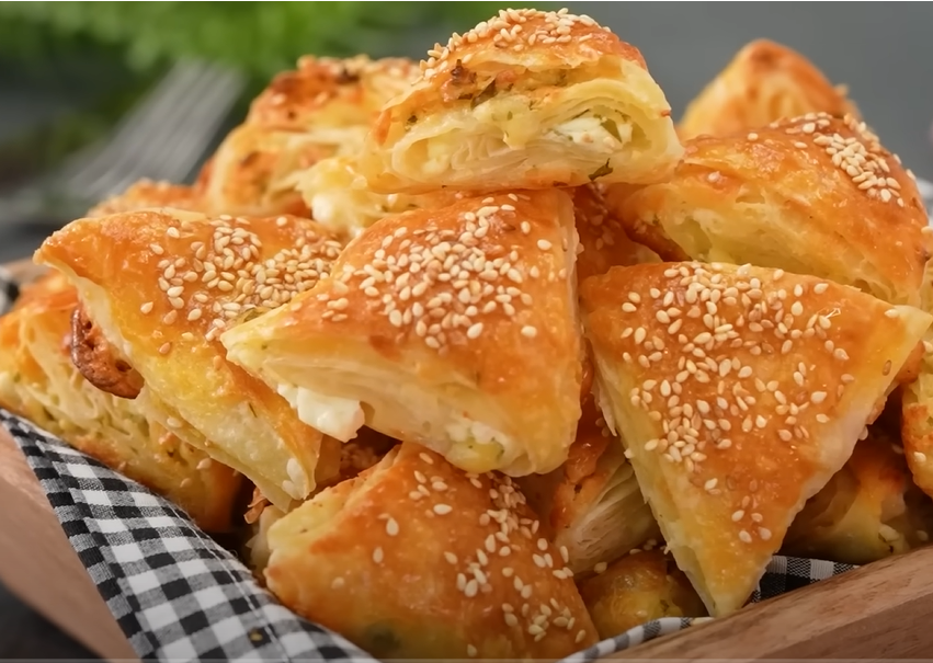 5 Dakikada Fırına Atmalık Üçgen Börek  - 1